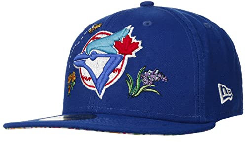 New Era 59Fifty MLB Toronto Blue Jays Cap Basecap Baseballcap Fitted Flat Brim (7 5/8 (60,6 cm) - blau)