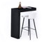 MOBILI FIVER, Península Evolution 90x40, Madera Negra, Mesa Auxiliar de Cocina para 1 Personas, Made In Italy