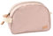 BÉABA, Trousse de toilette Bebe, Trousse de Soin bebe, Sac Geneve, Tissu Impermeable, 2 poches intérieures, 100% Coton, Rose Poudré
