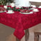Yrendenge Weihnachten Rot Tischdecke Poinsettia Waschbare Tischdecken Rechteckig Stechpalmenblätter Faltenfrei Tischdecke Weihnachtsstern Tischtuch für Urlaub Küche Party, 152x213cm