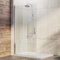 IMPTS Drehbar Walk in Duschwand Dusche 100x195cm Nischentür Duschtür Duschtrennwand Schwingtür aus 6mm klar ESG Glas mit Nano Beschichtung