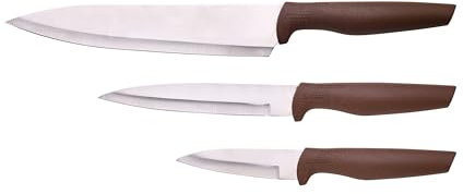 Set 3pc cuchillos acero inox natur