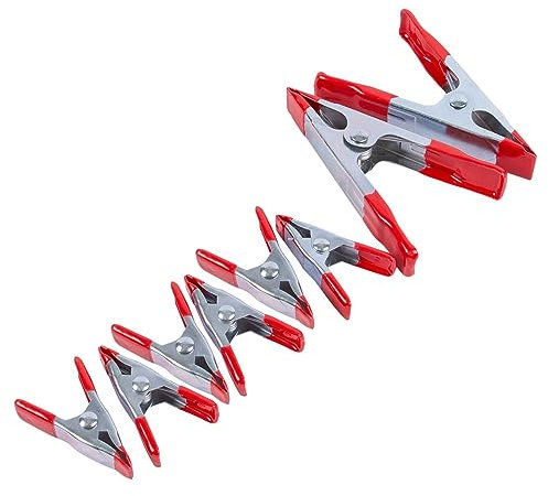 Blackspur - Metal Spring Clamps - Silver - Pack of 8