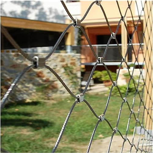 POCHY Maschendrahtzaun Gartenzaun Maschendraht Verzinkt Treppe Balkon Fallschutznetz Trennwand Schutznetze Hindernisschutz Gartenzaunnetz (Color : 5cm mesh, Size : 2x2m)