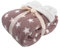 Mojawo Hochwertige Sterne Sherpadecke Kuscheldecke Wolldecke Wohndecke Sofadecke Couchdecke Decke Rosa 150x200cm
