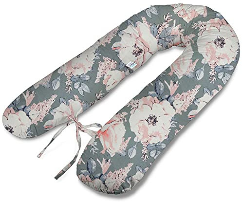 ekm trade Typ V 180cm XL Stillkissen Schwangerschaftskissen Lagerungskissen Seitenschläferkissen Handmade 100% Zertifizierte Baumwolle Geräuschlos (41)