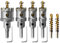 Josaton – Lot de 4 scies-cloches en carbure TCT pour métal – Scie-cloche industrielle à usage intensif avec foret pilote en titane pour métal, acier inoxydable, fer, bois, aluminium, 19 mm, 22 mm, 29