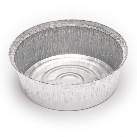 TELEVASO - 500 uds - Envase/recipiente de aluminio redondo - Capacidad 950 ml y tamaño 167 x 37 mm - Bandejas desechables y reciclables, apto para altas temperaturas