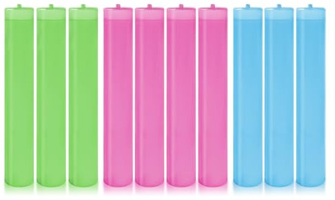 Anstore Reusable Ice Sticks, 10PCS Colourful Ice Cubes Perfect for Drinks Freezer, Lunch Bags, Water, Whiskey, Cocktail and Other