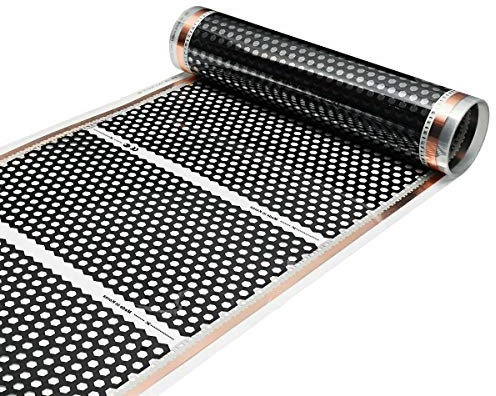 Booso Fußbodenheizung, 50 cm x 2 m, Honeycomb, elektrisch, Infrarot, Fußbodenheizung, Folie, 220 V