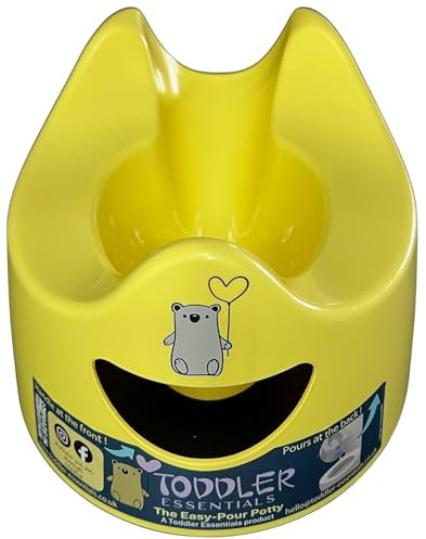 Toddler Essentials Easy Pour Potty - Bright Yellow | Portable Potty Training Toilet Seat for Toddlers | Hygienic, Easy to Clean, and Travel-Friendly (Previously Known as Pourty)