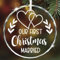 Hochzeitsgeschenke für Paare, frisch vermählte Andenken, Brautpaare, Hochzeitsgeschenke, unser erstes Weihnachten verheiratete Ornamente, Weihnachten Kristall hängende Ornamente, Weihnachten Glas