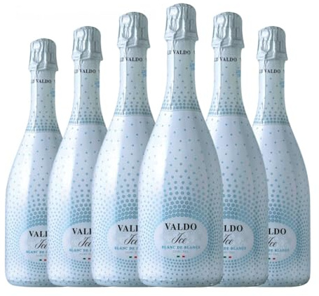 Valdo Ice Spumante Blanc de Blanc Halbtrocken Halbsüß Venezia 75 cl Weißer Sekt (Karton mit 6 Flaschen von 75 cl)