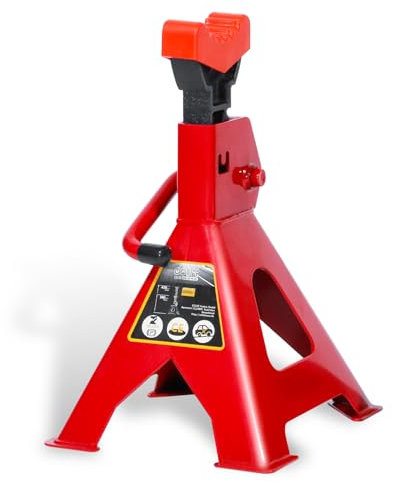 CCLIFE Unterstellböcke 3T Höhenverstellbar in 10 Stufen (28,5-40 cm) unterstellböcke KFZ inkl. Gummiauflage Stützböcke für Auto Kompatibel mit verschiedenen Auto