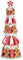 Christmas Paradise Deko Lebkuchenbaum 30cm Weihnachtliche Dekoration Tischdeko braun-weiß-rot