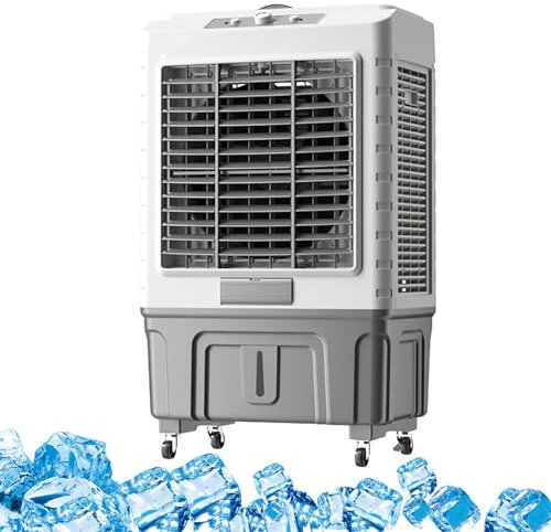 DRYIC Enfriador de Aire evaporativo Enfriador de pantano portátil de 3 velocidades - Tanque de Agua Grande, Oscilación de 120° - Uso Comercial en Interiores y Exteriores (102cm/40in 55L)