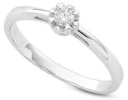 CHRIST Damen-Damenring 1 Diamant 50, Weißgold 32028504