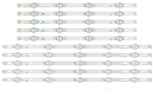 Hyyudiut Tira de lámpara de retroiluminación LED de 1027 mm, 9 LED para monitor LCD 3.0 de 50 pulgadas, tipo A/B REV01 REV02 140218 140107 de 50 pulgadas