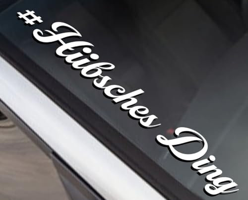 Rakelfix # Hübsches Ding Hashtag Aufkleber JDM Sticker Autoaufkleber Größe/Farbe WÄHLBAR! Windschutzscheibe