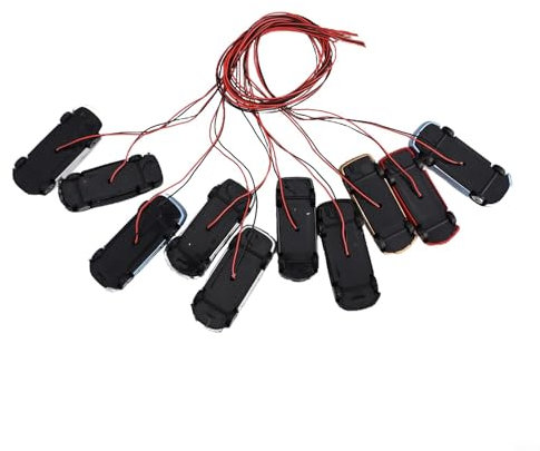 Honseadek 10-teiliges Modellauto-Lichter-Set, beleuchtete Modellautos, kompatibel mit H0/TT-Zügen, inklusive Verkabelung und Glühbirnen