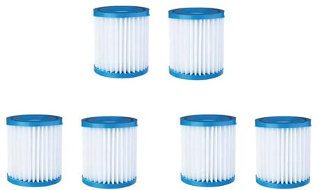 Feeuid Cartouches Filtre pour Piscine de 6 Pièces Type H Filtre pour Piscine de Remplacement pour Nettoyeur de Pompe Filtre pour Piscine