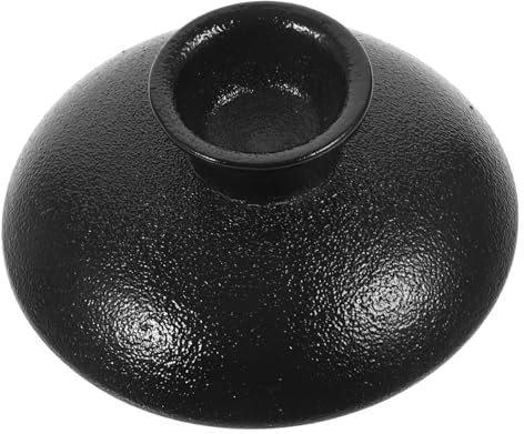 PAMINGONO Tapa De Taza De Té Cerámica Negra Pequeña Para Tetera, Repuesto Resistente Al Calor, Diseño Liso De Alta Protección Para Uso Casa, Fiestas y Camping