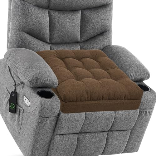 baibu Memory Foam Recliner Cushions for Elderly, 20 x 20 x 5 Inch, Brown