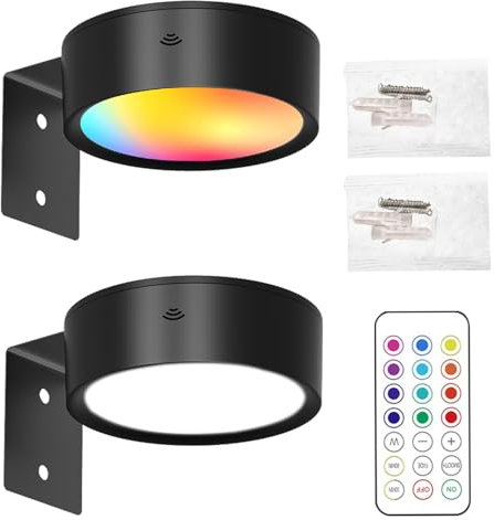 Éclairage LED magnétique pour tableaux – Lampe d'appoint à piles, télécommandée, avec 13 modes d'éclairage | Éclairage à intensité variable pour cadres, tableaux, photos, couloirs, escaliers et décora
