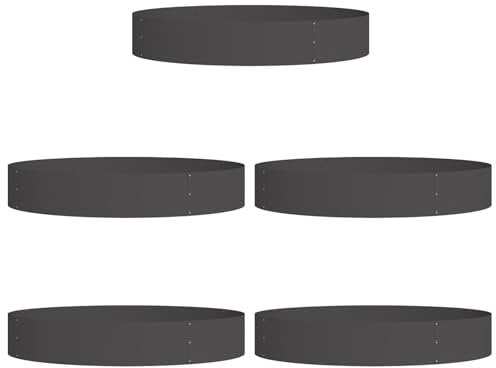 vidaXL Ensemble de Pots Noirs Noir Métal Grand Durable Pots en métal