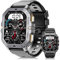 OUKITEL Smartwatch Uomo,Orologio Militare Uomo Fitness con Chiamate Bluetooth, 2,02 Pollici Rugged Smart Watch Impermeabile, 410mAh Sonno 100+ Modalità Sport per Android iOS