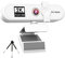 KBOLAE Computer Webcam Auto-focusing HD USB Online Adjustable PC Camera with Microphone Wired Replacement External Web Cam Camcorder White 2K