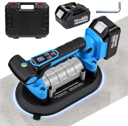 JUYLTOOL 2IN1 Akku Fliesenrüttler & 25CM Akku Saugheber für Makita Akku 18V