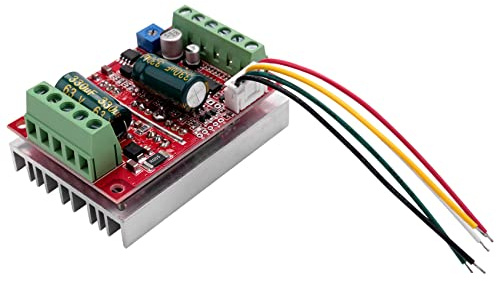 Jrudjsnhhty DC 6-60V 400W BLDC Three Phase DC Brushless Motor Controller PWM Hall Motor Control Driver Board 12V 48V