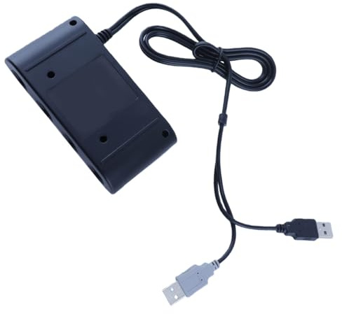 Hamwesh Controller-Adapter, 3-in-1-GC-Controller-Adapter mit 4 Anschlüssen für PC, Unterstützt Vibrationsfunktionen ohne Verzögerung und Treiber Super Smash Bros Ready