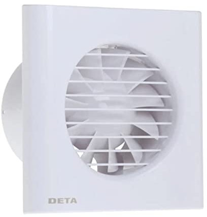 Deta 4600 Axial Extractor Fan 4 Inch / 100mm (Standard Model - NO TIMER) White