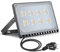 papasbox 50W LED Flutlicht Flutlichtstrahler Strahler Innen Scheinwerfer, LED Außenstrahler mit Stecker Wasserdicht IP65, 3000K Warmweiß Baustrahler, Außenbeleuchtung für Garten, Garage, Hotel