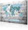 decomonkey Bilder Weltkarte 120x80 cm XXL 1 Teilig Leinwandbilder Bild auf Leinwand Vlies Wandbild Kunstdruck Wanddeko Wand Wohnzimmer Wanddekoration Deko Karte Landkarte Kontinente