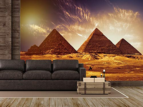 Fotomural Vinilo Para Pared Pirámides Egipto | Fotomural para paredes | Mural | Vinilo Decorativo | Varias Medidas 200 x 150 cm | Decoración comedores, salones, habitaciones...