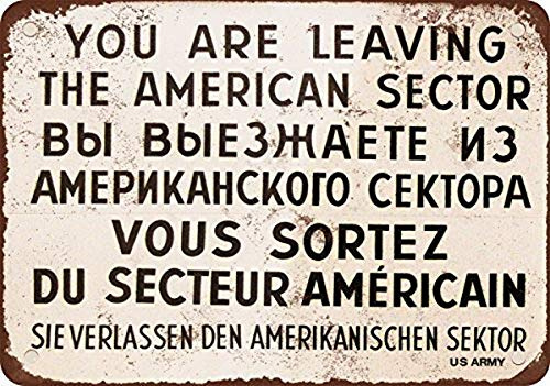 YFULL Checkpoint Charlie Berlin Wand Vintage Look Reproduktion Metall-Blechschild 30,5 x 40,6 cm