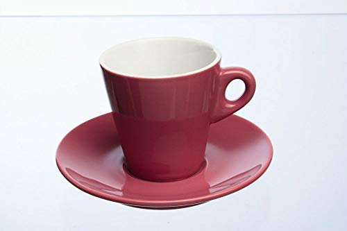 Tognana 4er Set Kaffeetasse Mara, rosa, mit Untertasse, Keramik