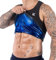 Kewlioo Wärmeisolierender Pullover für Herren, schweißverstärkende Weste – Saunaanzug, Hemd, Kompressionsweste, Shapewear Top für Fitnessstudio, Schwarz, S/M