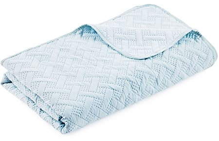 HOMELEVEL Tagesdecke Bett & Sofaüberwurf Bettüberwurf Sofa Tages Flechtmuster Decken Betthusse XXL Decke Überwurf Überdecke Mint 220cm x 240cm