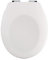 Spirella Premium Toilettendeckel oval Klodeckel mit matten Finish und Softclose Absenkautomatik. Antibakterielle Klobrille aus Duroplast und rostfreiem Edelstahl-Weiß, Thermo hart ABS, White