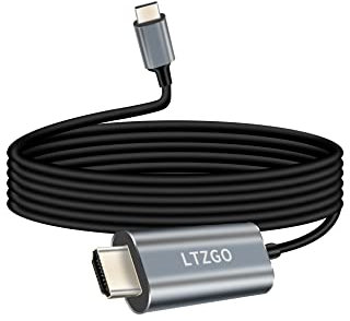 Cable Adaptador USB C a HDMI 4K, 180cm Tipo C (Thunderbolt 3) a HDMI Ambos-Macho, HDR para Surface, MacBook, iMac, iPad, DELL, HP, Lenovo,Chromebook, Samsung Galaxy, Huawei, LG, HTC etc