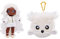 Na! Na! Na! Surprise Serie Cozy - EVIE VON HOO - Muñeca de peluche a la moda inspirada en un búho de las nieves, con pelo blanco, gorro, vestido y monedero con clip - Para coleccionar - Edad: 5+ años