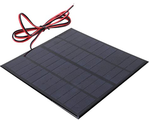 DEWIN Solarpanel, Mini Solarpanel, 3W 12V Tragbare Solarzelle, Solarpanel-Zellen-Leistungsmodul, Polykristallines Silizium-Solarpanel mit 1 m Kabel