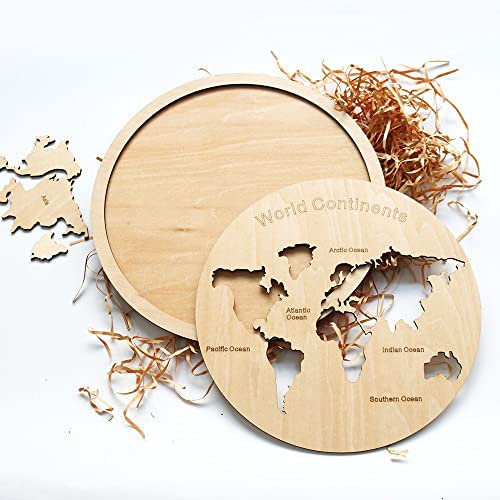 World map Wooden jigsaw puzzles, for Adults, Kids and Family