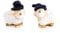 Logbuch-Verlag 2 kleine Schafe Ostern Geschenk Figuren Deko mit Mütze 8 cm Osterfigur Kinder Kollegen