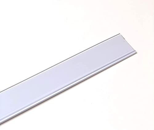 PACK 50 Preisschilder mit 1 Meter Kleber für 39mm Etiketten Farbe Weiß. Ladenpreis-Etiketten, Regalpreis-Halter, selbstklebende Preishalter, Preisschilder für Ladenpreise (2Stripes)
