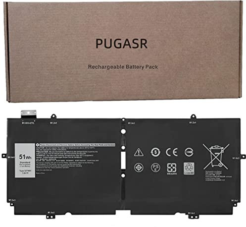 PUGASR 52TWH Laptop Battery Compatible with Dell XPS 13 7390 2-in-1 P103G P103G001 P103G002 Series Notebook MM6M8 0MM6M8 XX3T7 0XX3T7 7.6V 51Wh